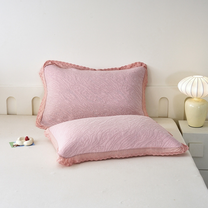 91家纺网 家纺一手货源 找家纺 （总）棠薇家纺 2025新款花边款枕巾提花枕巾