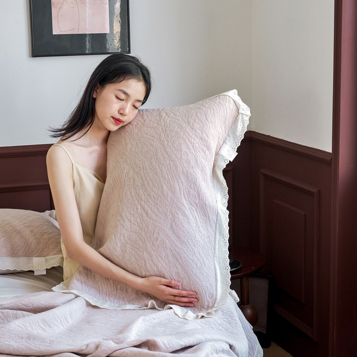 91家纺网 家纺一手货源 找家纺 （总）棠薇家纺 2025新款花边款枕巾提花枕巾