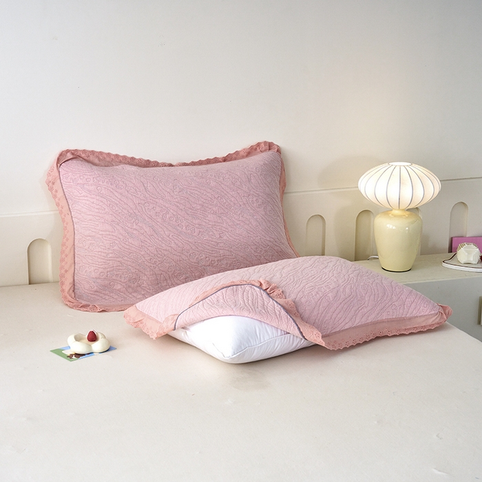 91家纺网 家纺一手货源 找家纺 （总）棠薇家纺 2025新款花边款枕巾提花枕巾