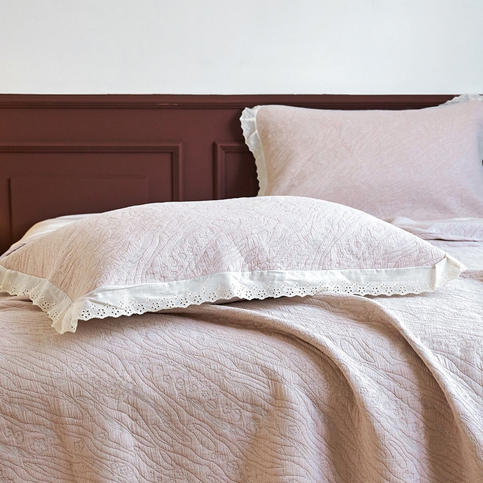 91家纺网 家纺一手货源 找家纺 棠薇家纺 2025新款花边款枕巾提花枕巾 花边知晓驼