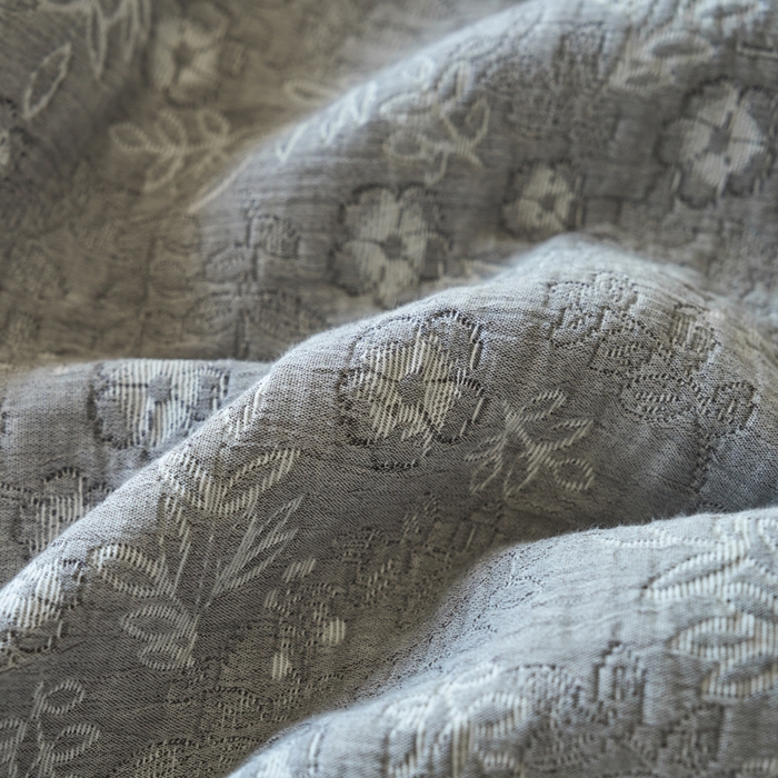 91家纺网 家纺一手货源 找家纺 棠薇家纺 2025新款花边款枕巾提花枕巾 花边春意灰