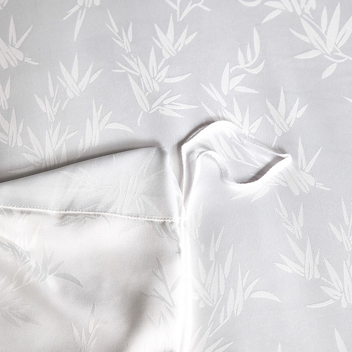 91家纺网 家纺一手货源 找家纺 （总）乐卧家居 2025新款轻奢高级感新中式酒店风竹子提花纹样系带款四件套-时空