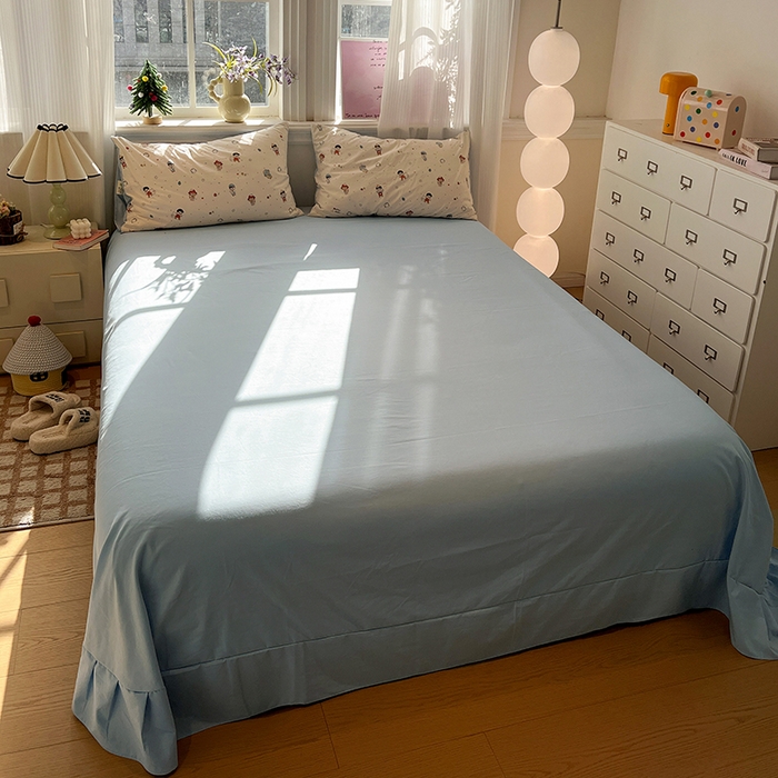 91家纺网 家纺一手货源 找家纺 仟网汇 2025新款古法水洗仿棉云感纱四件套 童趣