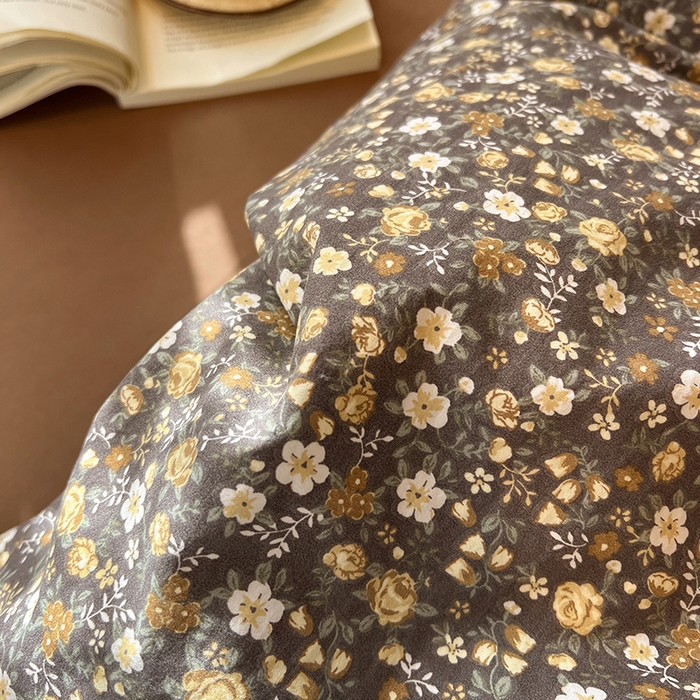 91家纺网 家纺一手货源 找家纺 仟网汇 2025新款古法水洗仿棉云感纱四件套 知秋