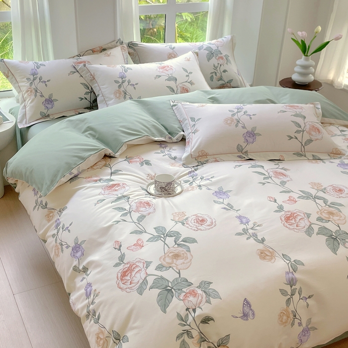 91家纺网 家纺一手货源 找家纺 （总）星期三 2023新款7月新款铂金全棉13372四件套（加老板微信有会员价）