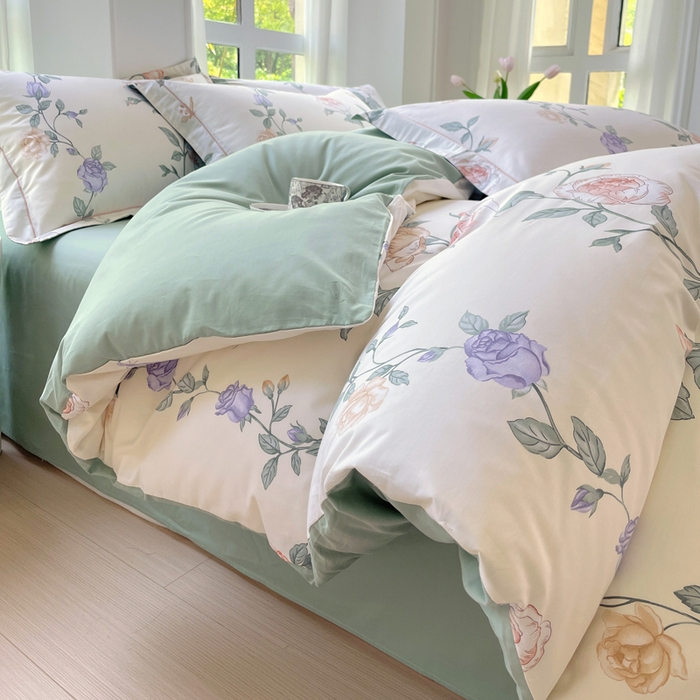 91家纺网 家纺一手货源 找家纺 （总）星期三 2023新款7月新款铂金全棉13372四件套（加老板微信有会员价）