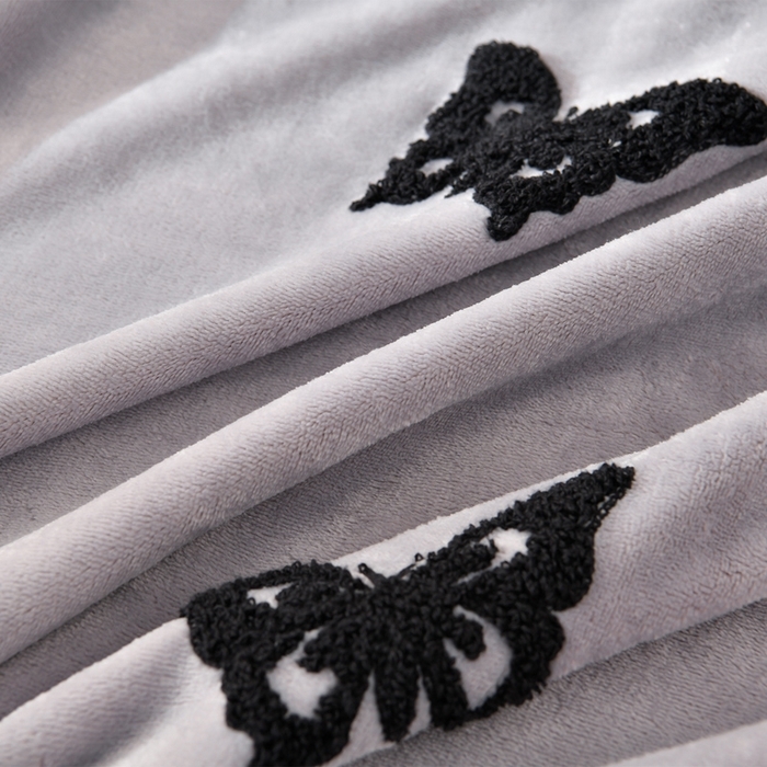 91家纺网 家纺一手货源 找家纺 （总）梦之星 2025新款9斤毛巾绣韩式花边牛奶绒四件套