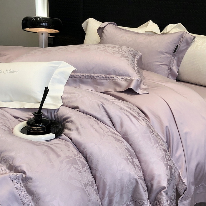 91家纺网 家纺一手货源 找家纺 （总）黑白森林 2024新款高支天丝棉提花四件套系列-弥雅