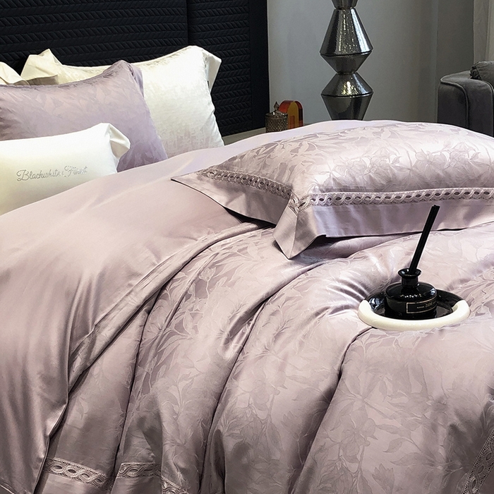 91家纺网 家纺一手货源 找家纺 （总）黑白森林 2024新款高支天丝棉提花四件套系列-弥雅