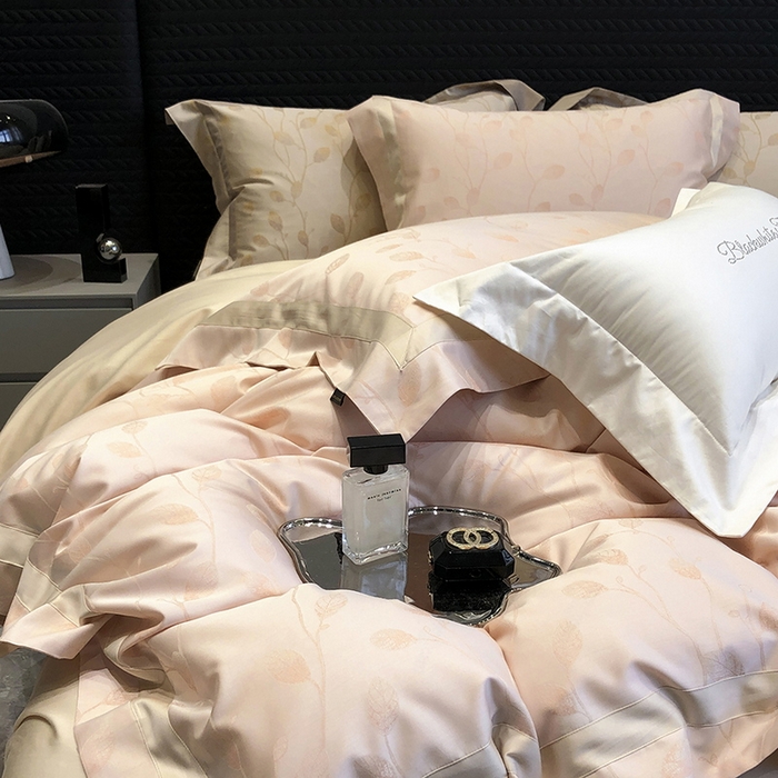 （总）黑白森林 2025新款50S高支天丝棉色织提花四件套