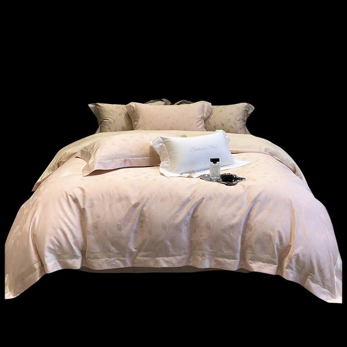 91家纺网 家纺一手货源 找家纺 （总）黑白森林 2025新款50S高支天丝棉色织提花四件套