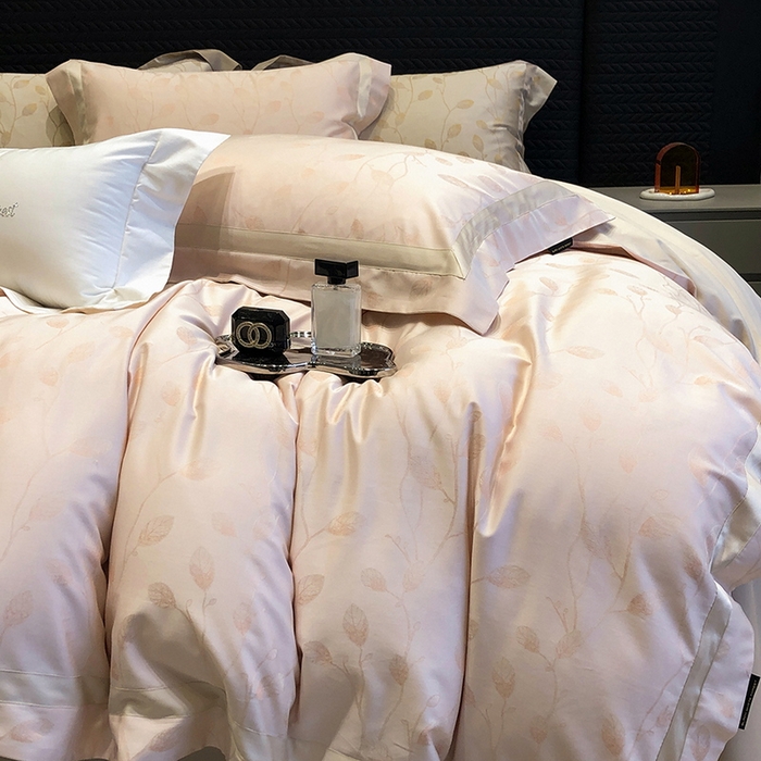 91家纺网 家纺一手货源 找家纺 （总）黑白森林 2025新款50S高支天丝棉色织提花四件套