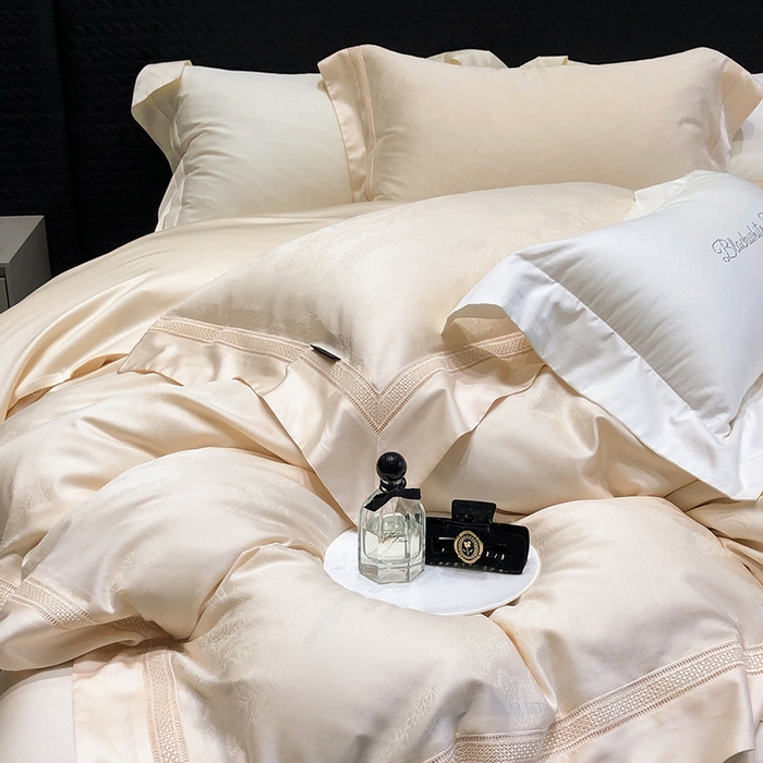 91家纺网 家纺一手货源 找家纺 （总）黑白森林 2025新款80S超细旦天丝棉提花四件套