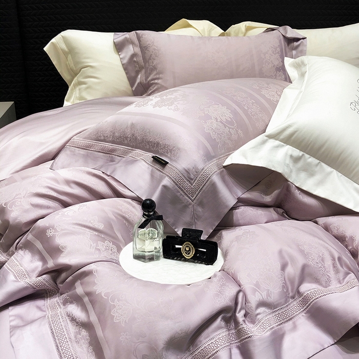 91家纺网 家纺一手货源 找家纺 （总）黑白森林 2025新款80S超细旦天丝棉提花四件套