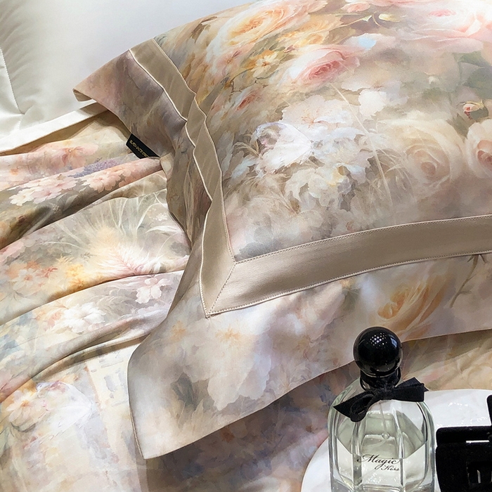 91家纺网 家纺一手货源 找家纺 （总）黑白森林 2025新款高支天丝棉数码印花 套件系列四件套