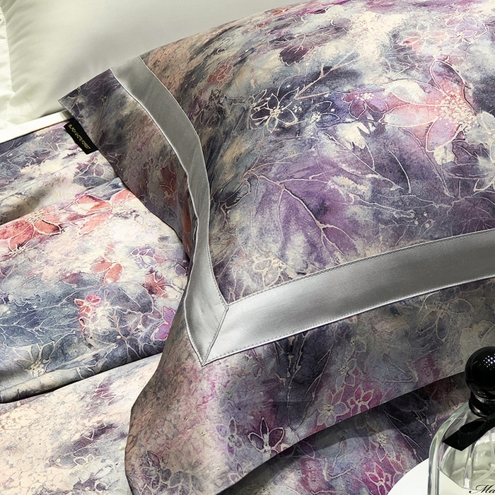 91家纺网 家纺一手货源 找家纺 黑白森林 2025新款高支天丝棉数码印花 套件系列四件套 梦幻之境-灰