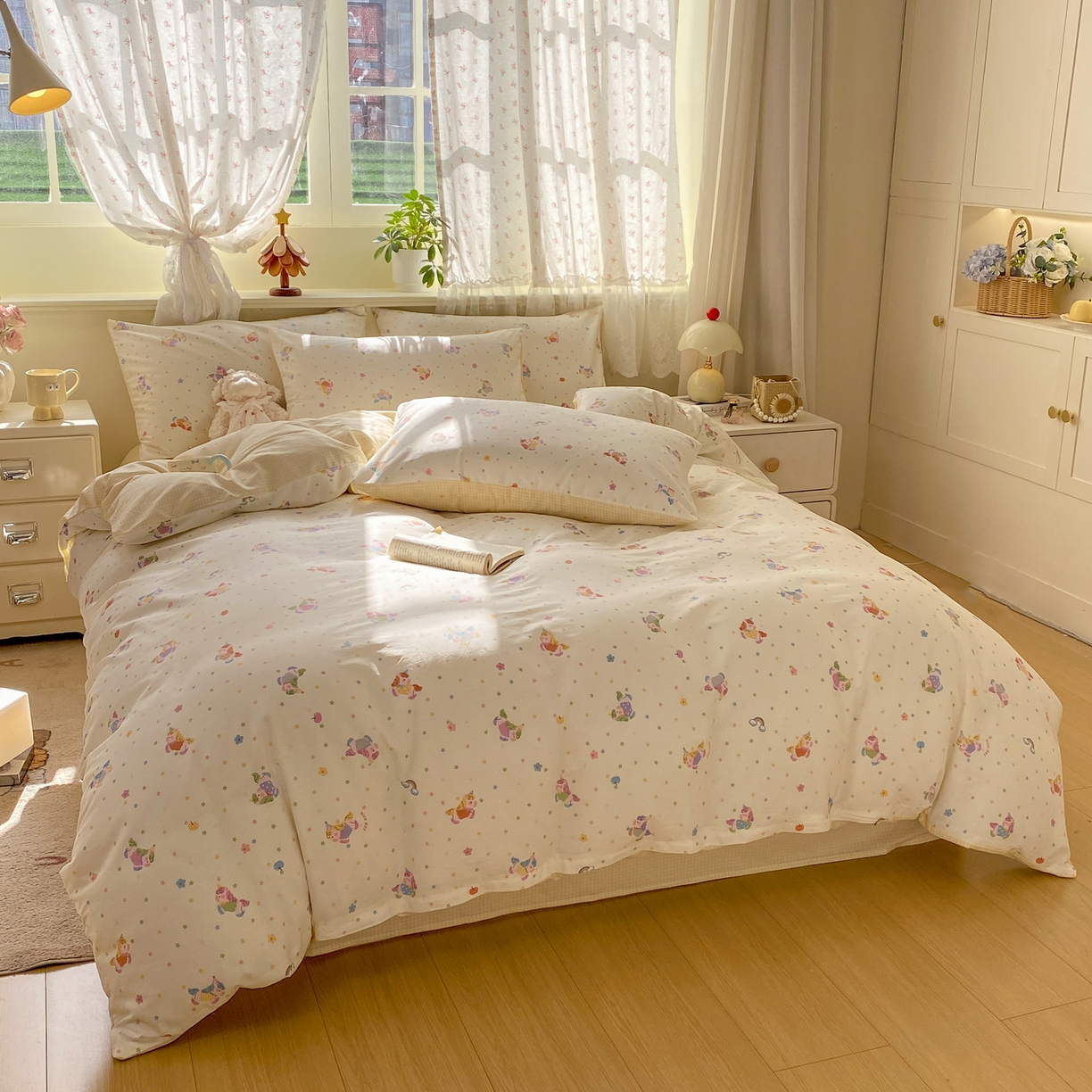 91家纺网 家纺一手货源 找家纺 （总）红日子纺织品 2026新款12868纯棉全棉印花卡通系列四件套