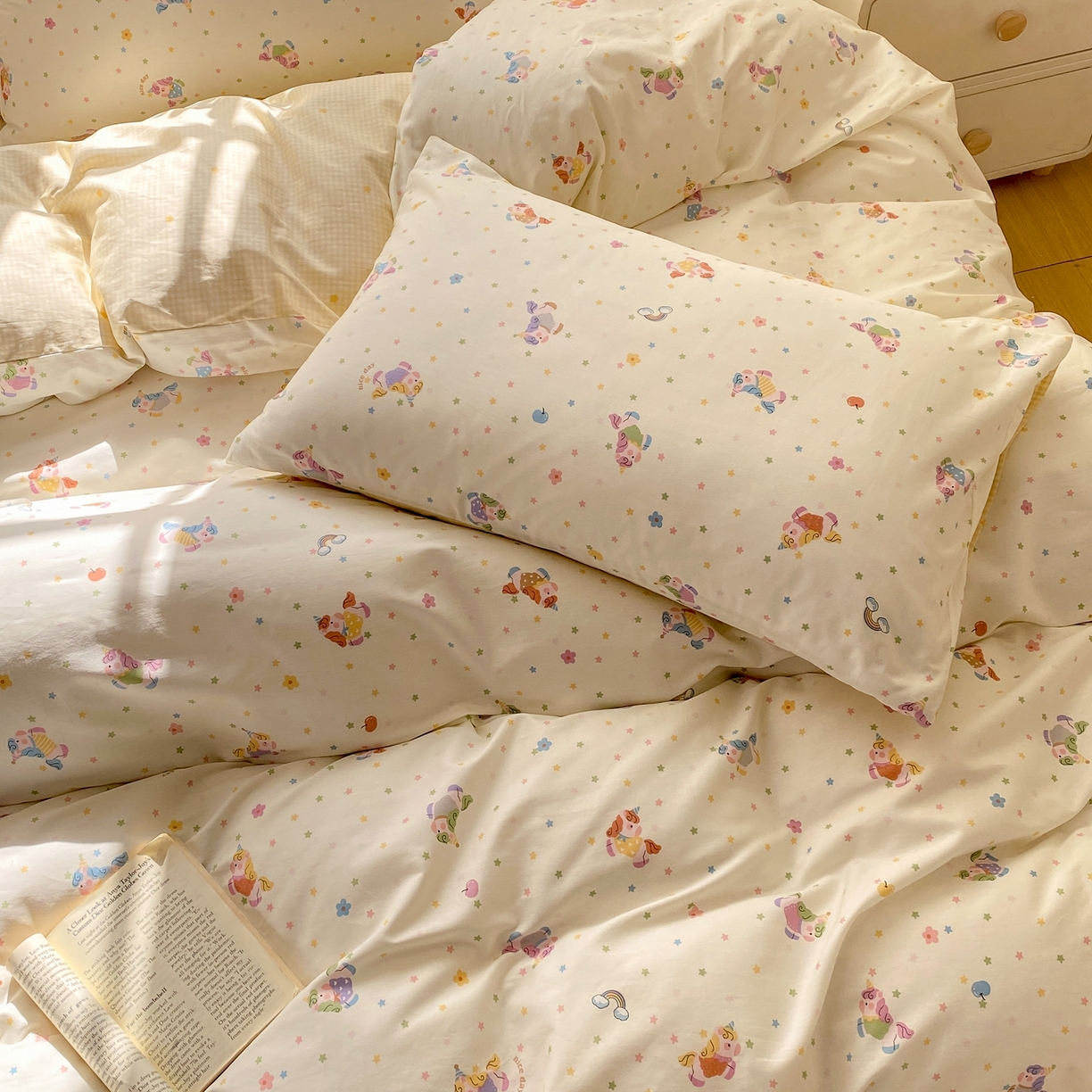 91家纺网 家纺一手货源 找家纺 （总）红日子纺织品 2026新款12868纯棉全棉印花卡通系列四件套