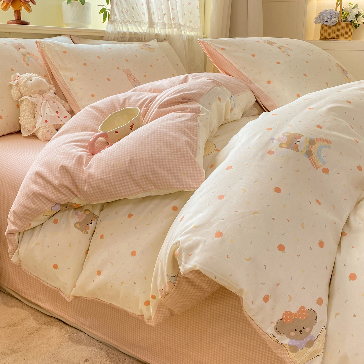 91家纺网 家纺一手货源 找家纺 （总）红日子纺织品 2026新款12868纯棉全棉印花卡通系列四件套