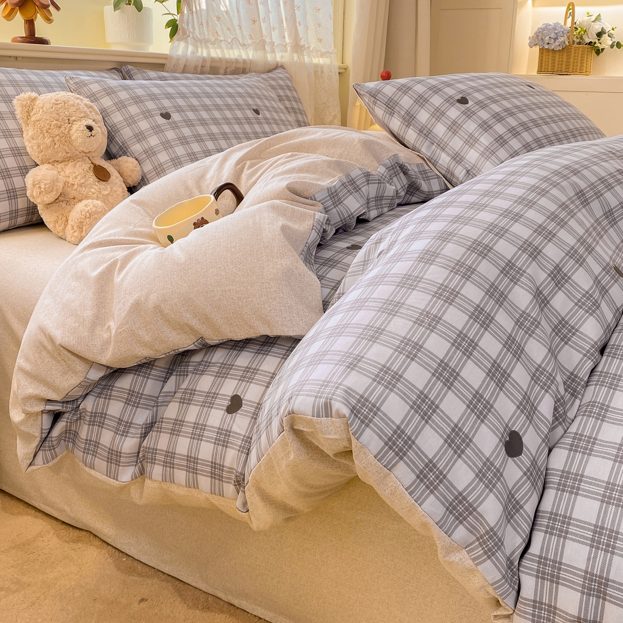 91家纺网 家纺一手货源 找家纺 （总）红日子纺织品 2026新款12868纯棉全棉印花卡通系列四件套