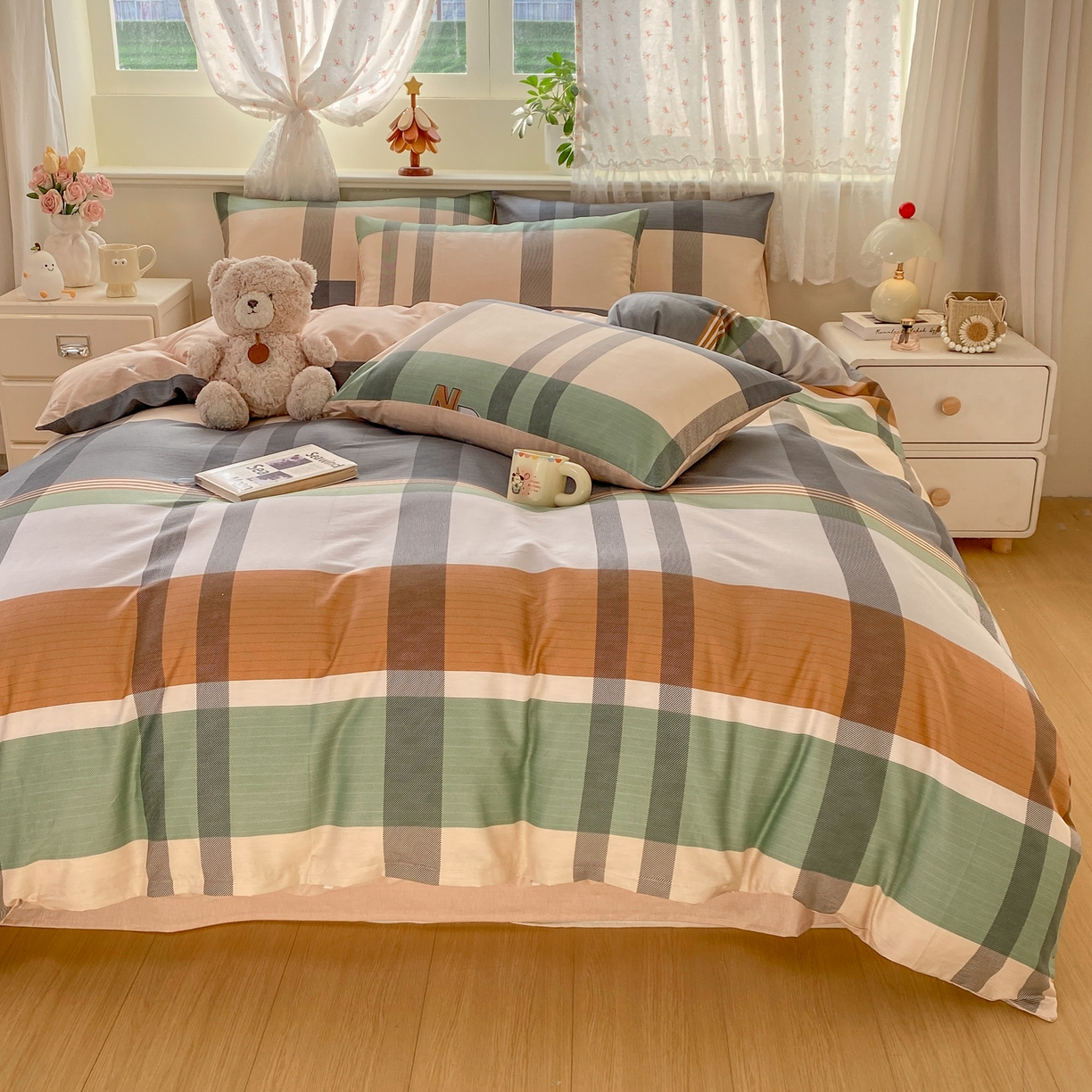 91家纺网 家纺一手货源 找家纺 红日子纺织品 2026新款12868纯棉全棉印花卡通系列四件套 普维斯