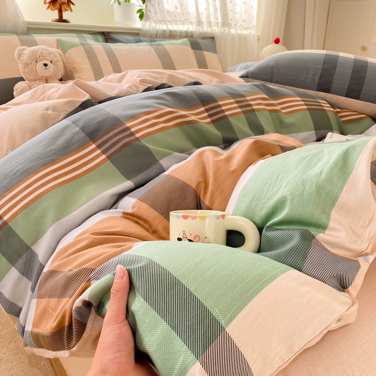 91家纺网 家纺一手货源 找家纺 红日子纺织品 2026新款12868纯棉全棉印花卡通系列四件套 普维斯