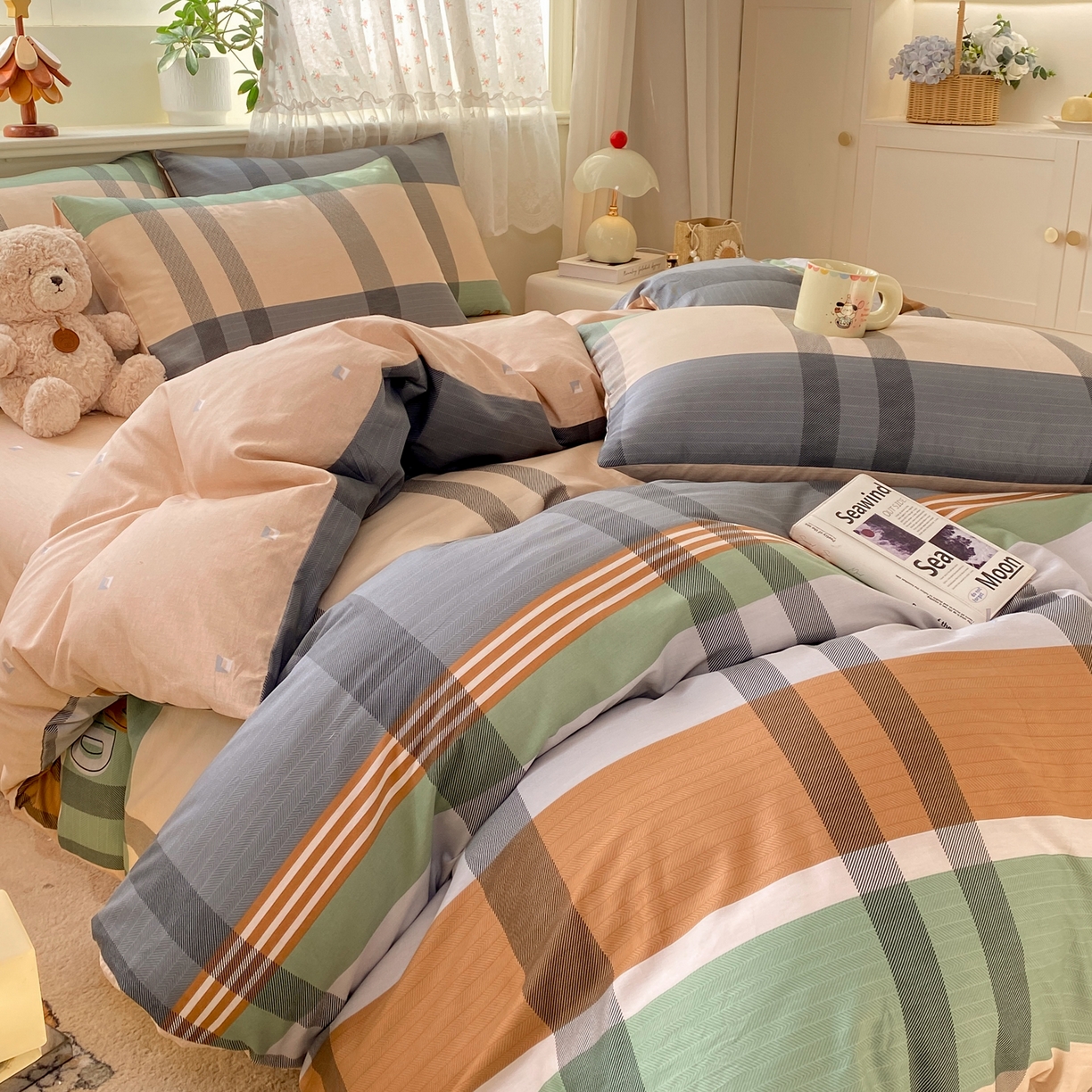 91家纺网 家纺一手货源 找家纺 红日子纺织品 2026新款12868纯棉全棉印花卡通系列四件套 普维斯