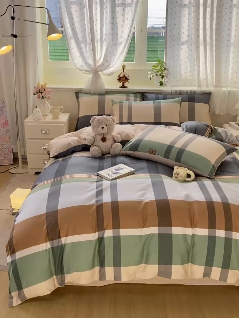 91家纺网 家纺一手货源 找家纺 红日子纺织品 2026新款12868纯棉全棉印花卡通系列四件套 普维斯