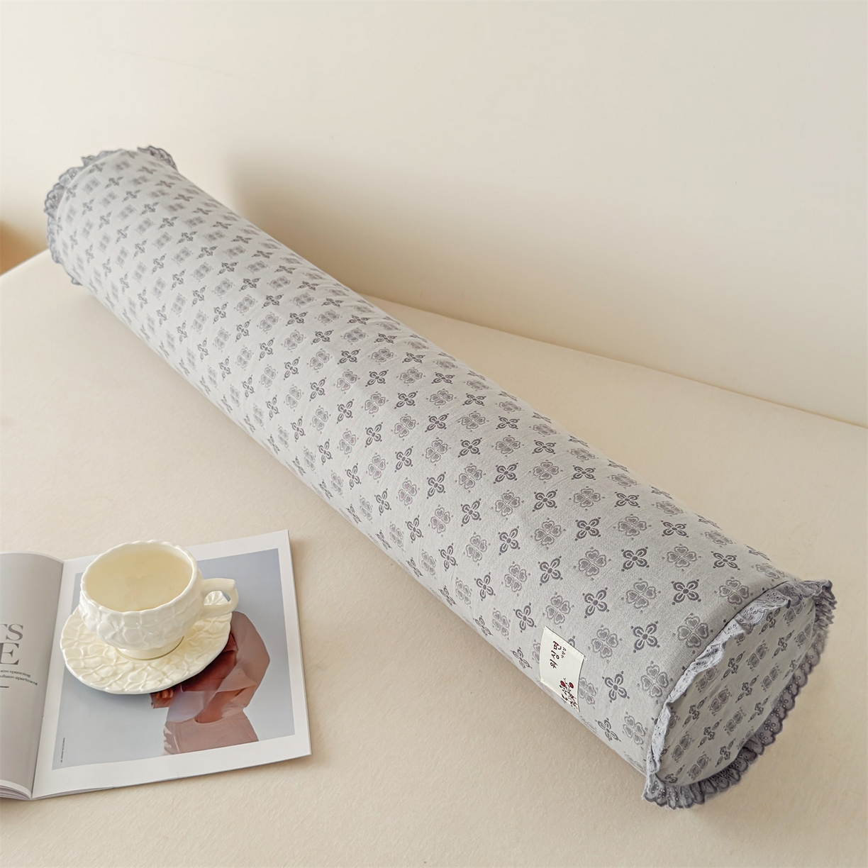 91家纺网 家纺一手货源 找家纺 麦肯锡 2025新款记忆棉圆柱伴眠长抱枕 枕头 灰色【产品图】/只