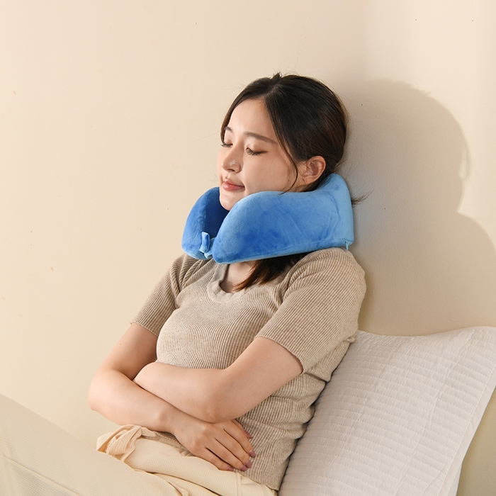 金牛枕芯 2026新款宝宝绒记忆棉护颈枕枕头枕芯 深蓝