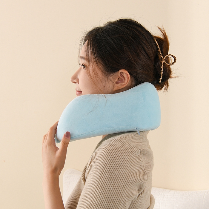 91家纺网 家纺一手货源 找家纺 金牛枕芯 2026新款宝宝绒记忆棉护颈枕枕头枕芯 天蓝