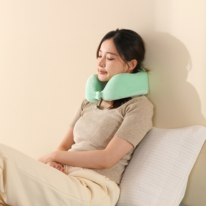 金牛枕芯 2026新款宝宝绒记忆棉护颈枕枕头枕芯 草绿