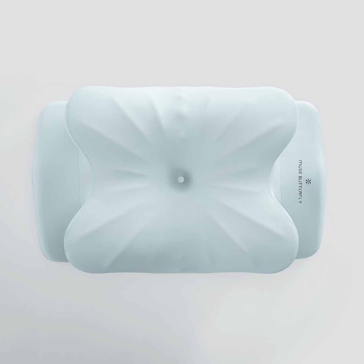 91家纺网 家纺一手货源 找家纺 可恩欣 2025新款零压舒颈蝴蝶枕枕头枕芯 海洋蓝