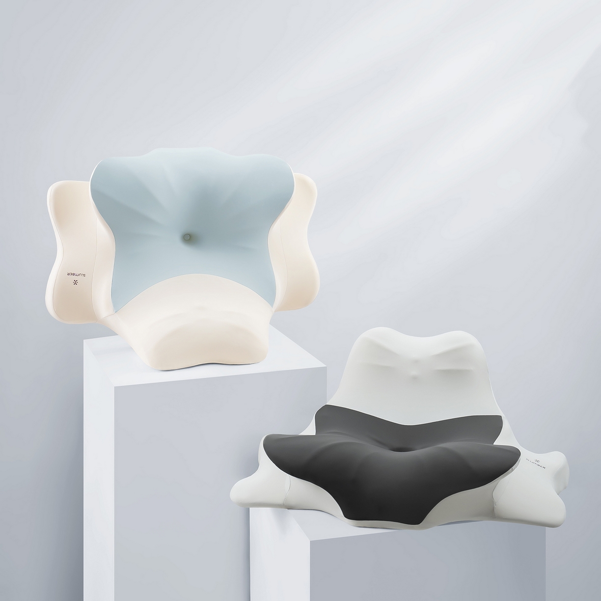 91家纺网 家纺一手货源 找家纺 可恩欣 2025新款躺玩多功能趴睡枕枕头枕芯 深空灰