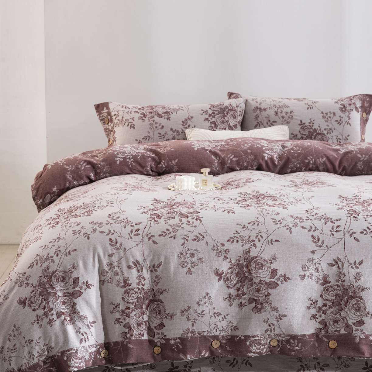 91家纺网 家纺一手货源 找家纺 （总）双层纱家居 2025新款小清新双层纱四件套