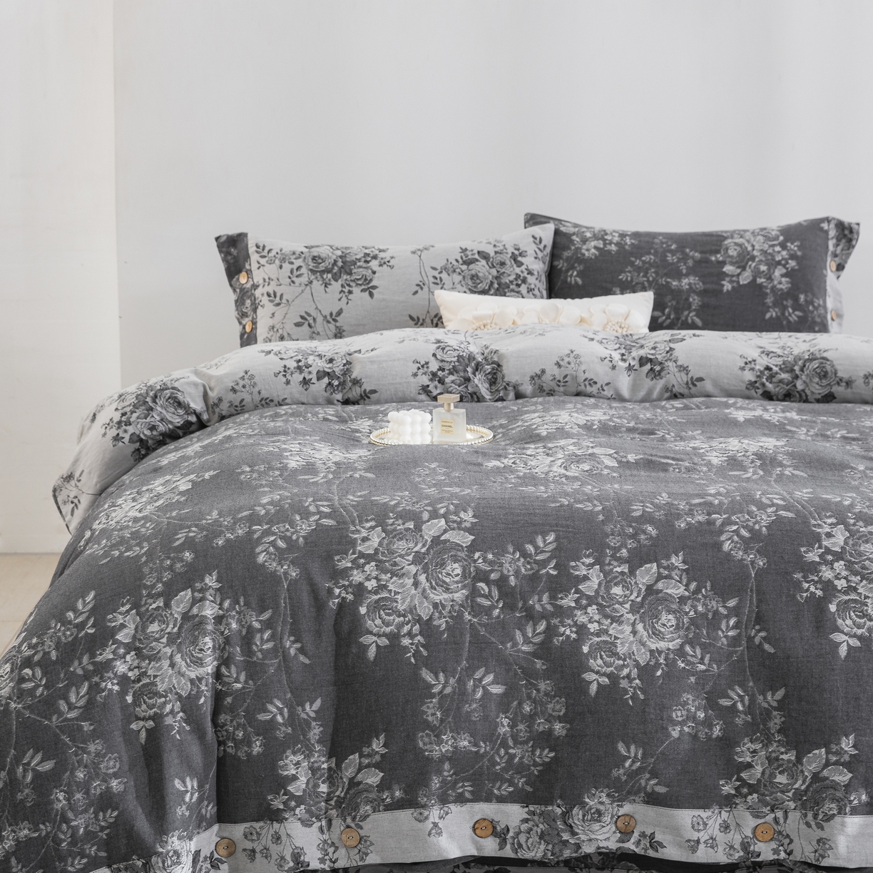 91家纺网 家纺一手货源 找家纺 （总）双层纱家居 2025新款小清新双层纱四件套