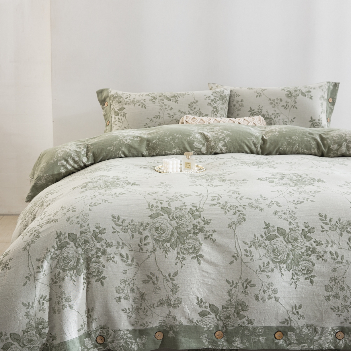 91家纺网 家纺一手货源 找家纺 （总）双层纱家居 2025新款小清新双层纱四件套