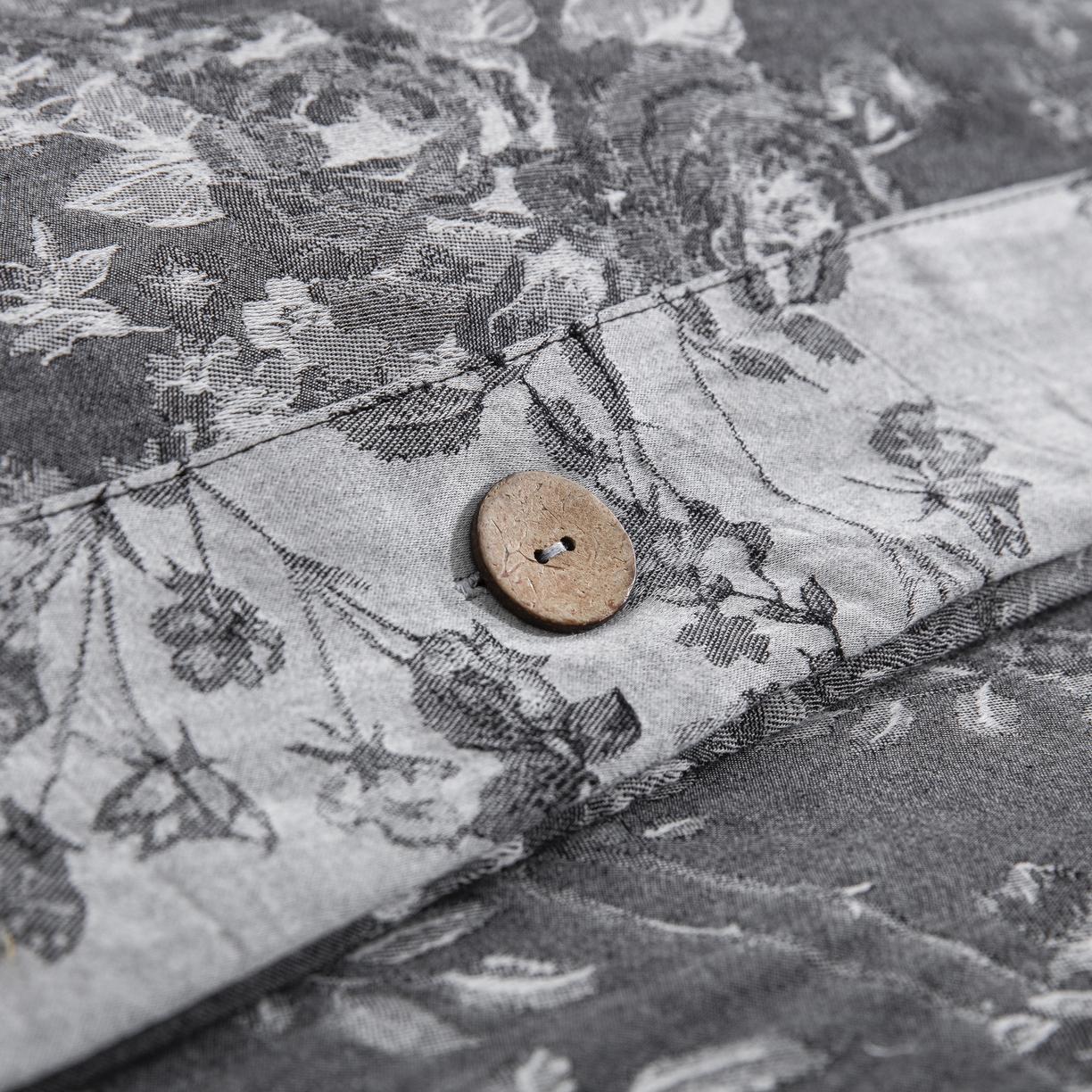 91家纺网 家纺一手货源 找家纺 双层纱家居 2025新款小清新双层纱四件套 春雨灰