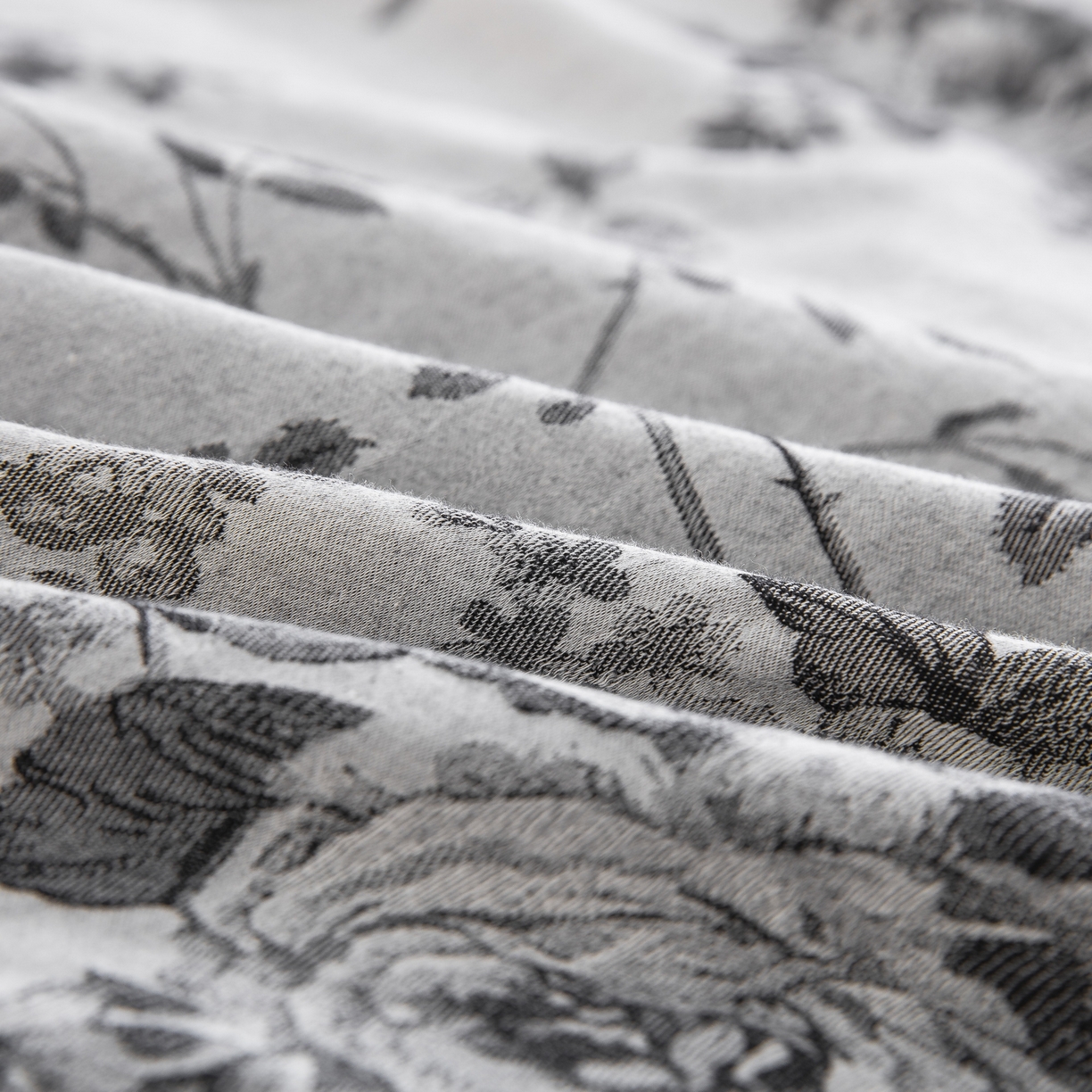 91家纺网 家纺一手货源 找家纺 双层纱家居 2025新款小清新双层纱四件套 春雨灰白