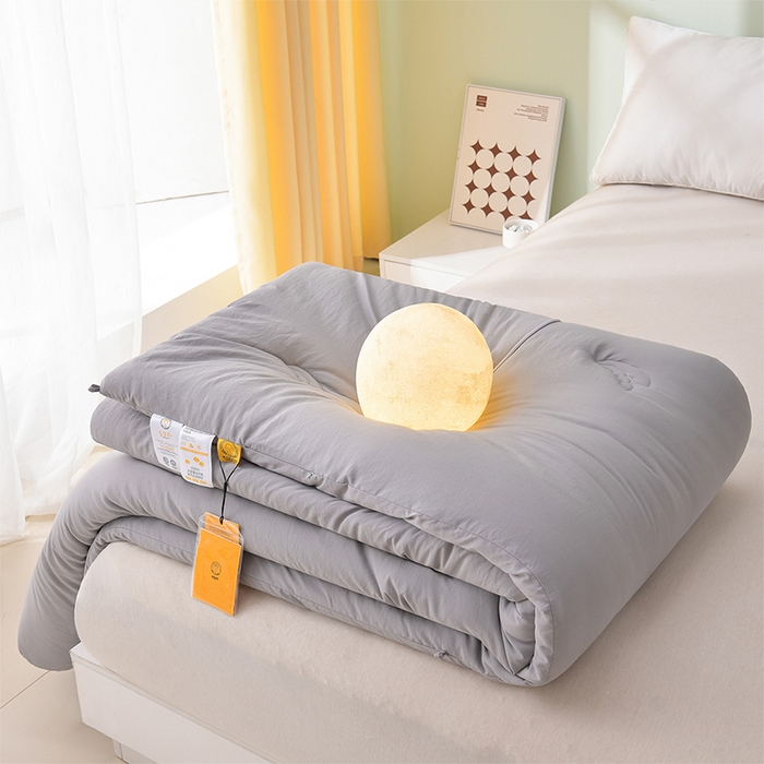 91家纺网 家纺一手货源 找家纺 曼尼家纺 2025新款李官奇大豆被官方正品授权李官奇大豆纤维被包检测 灰色