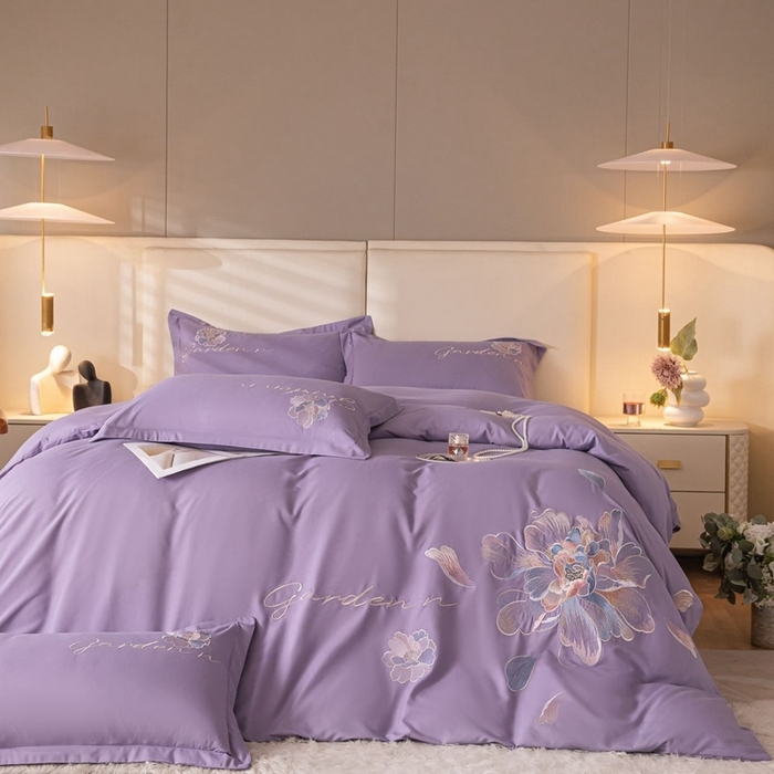 91家纺网 家纺一手货源 找家纺 （总）大麦乐田 2024 新款磨毛四件套-茹伊