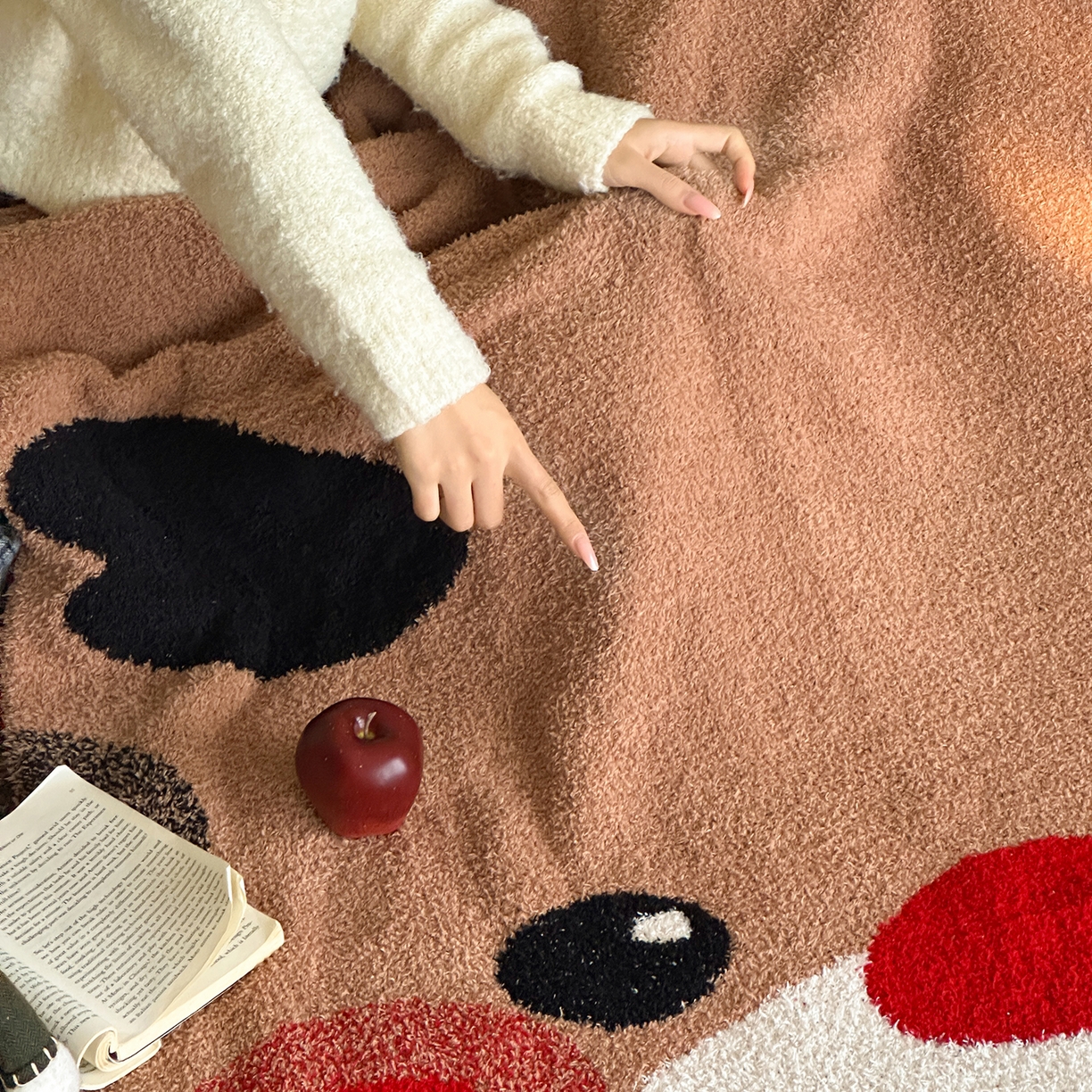 91家纺网 家纺一手货源 找家纺 觅糖家纺 2025新款圣诞限定暖绒盖毯 靡靡小鹿