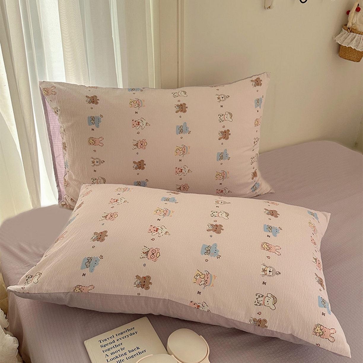 91家纺网 家纺一手货源 找家纺 贝扬思家纺 2025新款敲可爱的奶呼呼云感双层纱简约四件套系列-超级治愈~ 动物游园