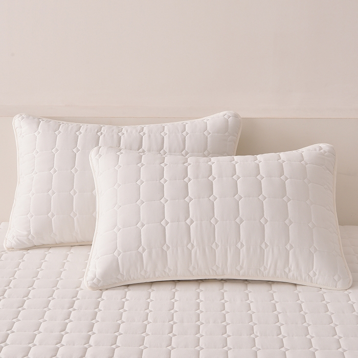 91家纺网 家纺一手货源 找家纺 优品惠 2025新款A类原棉夹棉床笠系列 米白