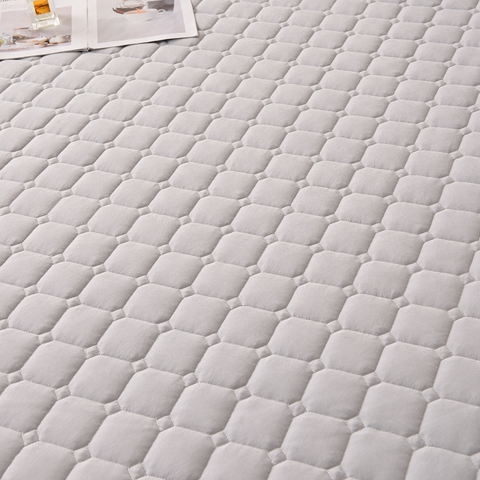 91家纺网 家纺一手货源 找家纺 优品惠 2025新款A类原棉夹棉床笠系列 浅灰