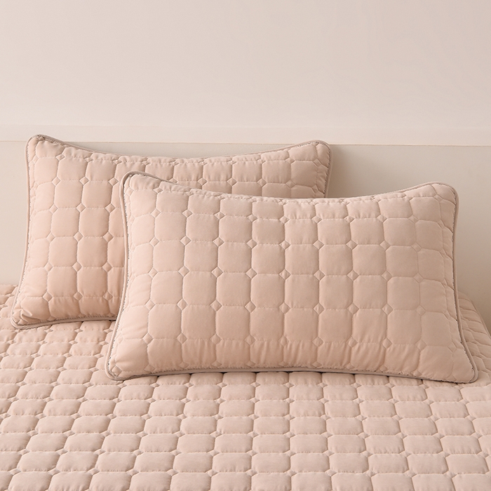 91家纺网 家纺一手货源 找家纺 优品惠 2025新款A类原棉夹棉床笠系列 卡其