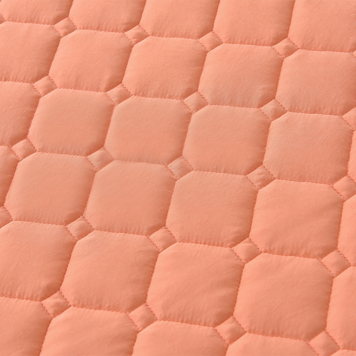 91家纺网 家纺一手货源 找家纺 优品惠 2025新款A类原棉夹棉床笠系列 橘色