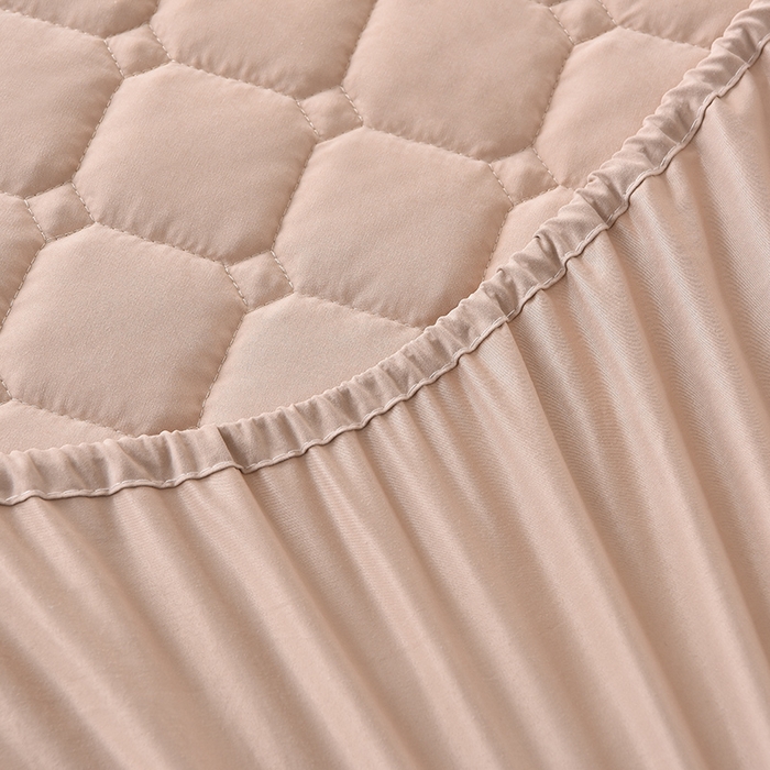 91家纺网 家纺一手货源 找家纺 优品惠 2025新款A类原棉夹棉床笠系列 卡其