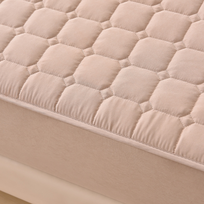 91家纺网 家纺一手货源 找家纺 优品惠 2025新款A类原棉夹棉床笠系列 卡其