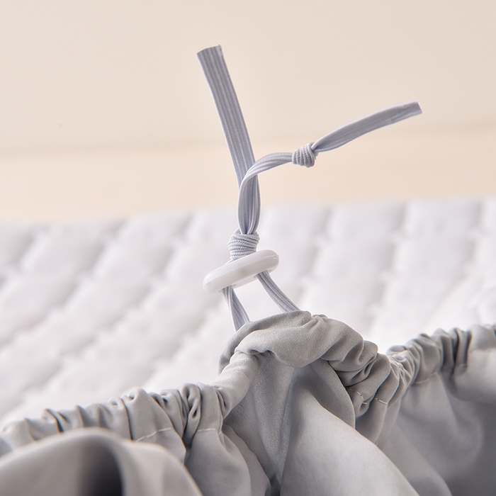 91家纺网 家纺一手货源 找家纺 优品惠 2025新款A类原棉夹棉床笠系列 浅灰